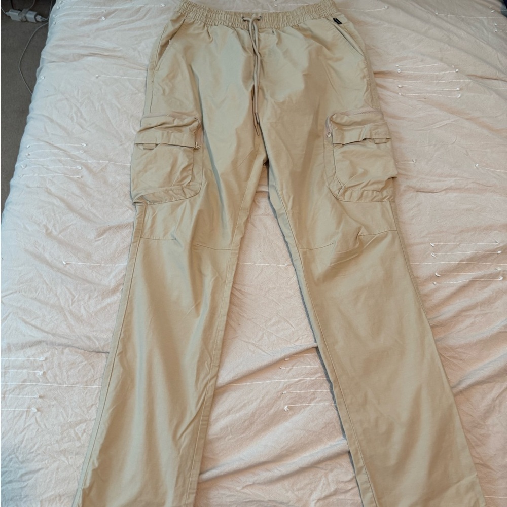 PacSun Tan Cargo Pants Straight Leg Lightweight
